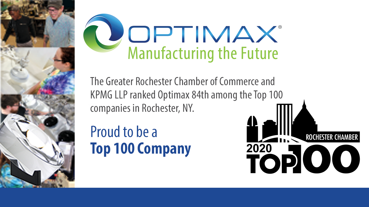 Optimax ranked 84th among Top 100 Companies in Rochester, NY